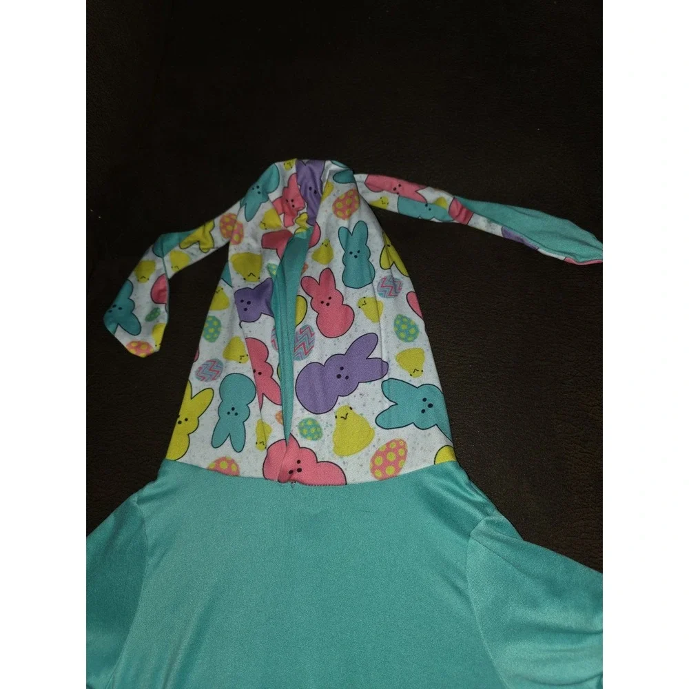 Two little owls boutique spring Easter peeps bunny hood top‎ size 3 leggings 2t